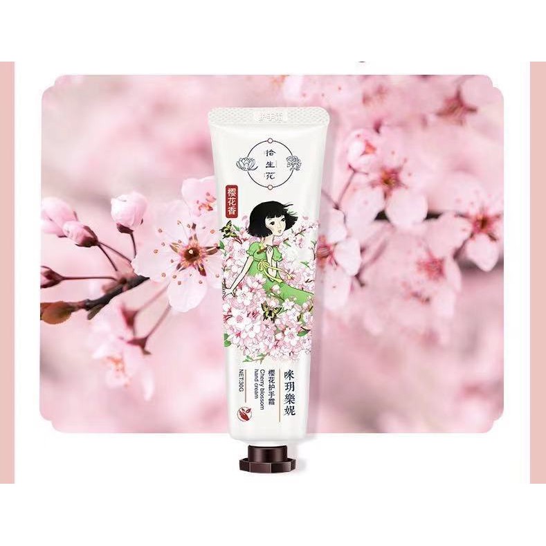 Miyueleni Flower Pink Hand Cream nourishing dry skin moisturizing soft ...