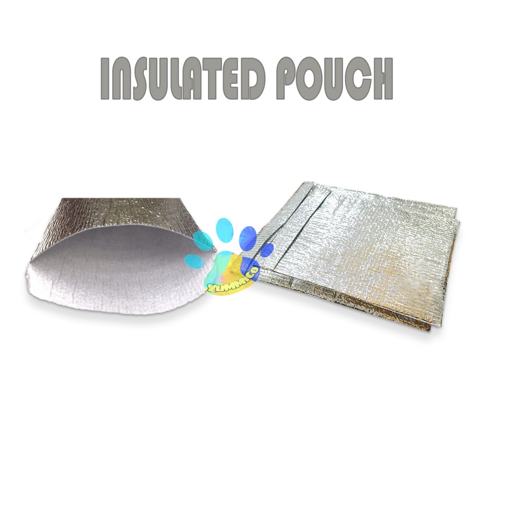 Insulated Travel Food Wrap Silver Foil Thermal Bag Pouch Frozen