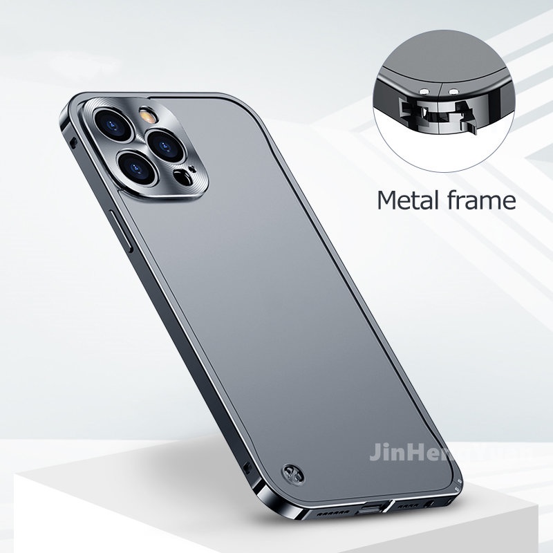 Luxury Metal Frame Lens Protection Casing for IPhone 14 11 12 13 Pro ...