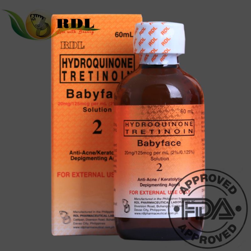 RDL Baby Face Astringent Hydroquinone+Tretinion 2 (60ml) Shopee