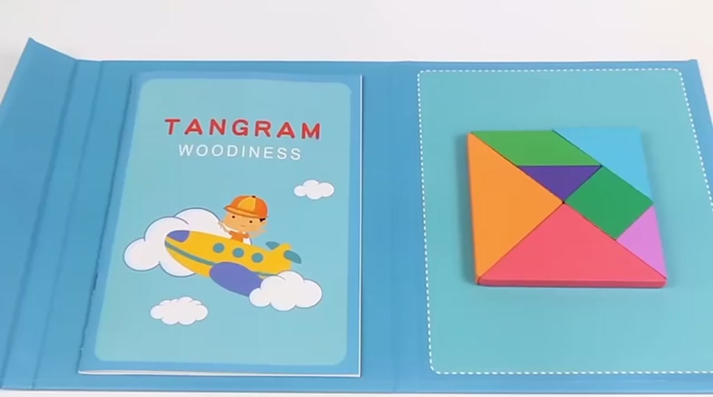 Travel Magnetic Jigsaw Puzzle Tangram Montessori IQ Teaser Wooden ...