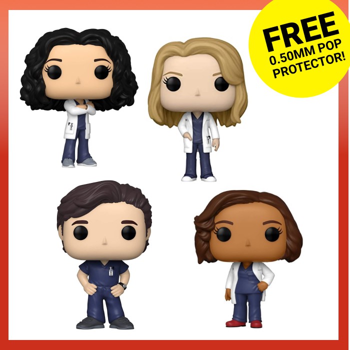 Television Grey's Anatomy Set Of 4 Character's Funko Pop Vinyl