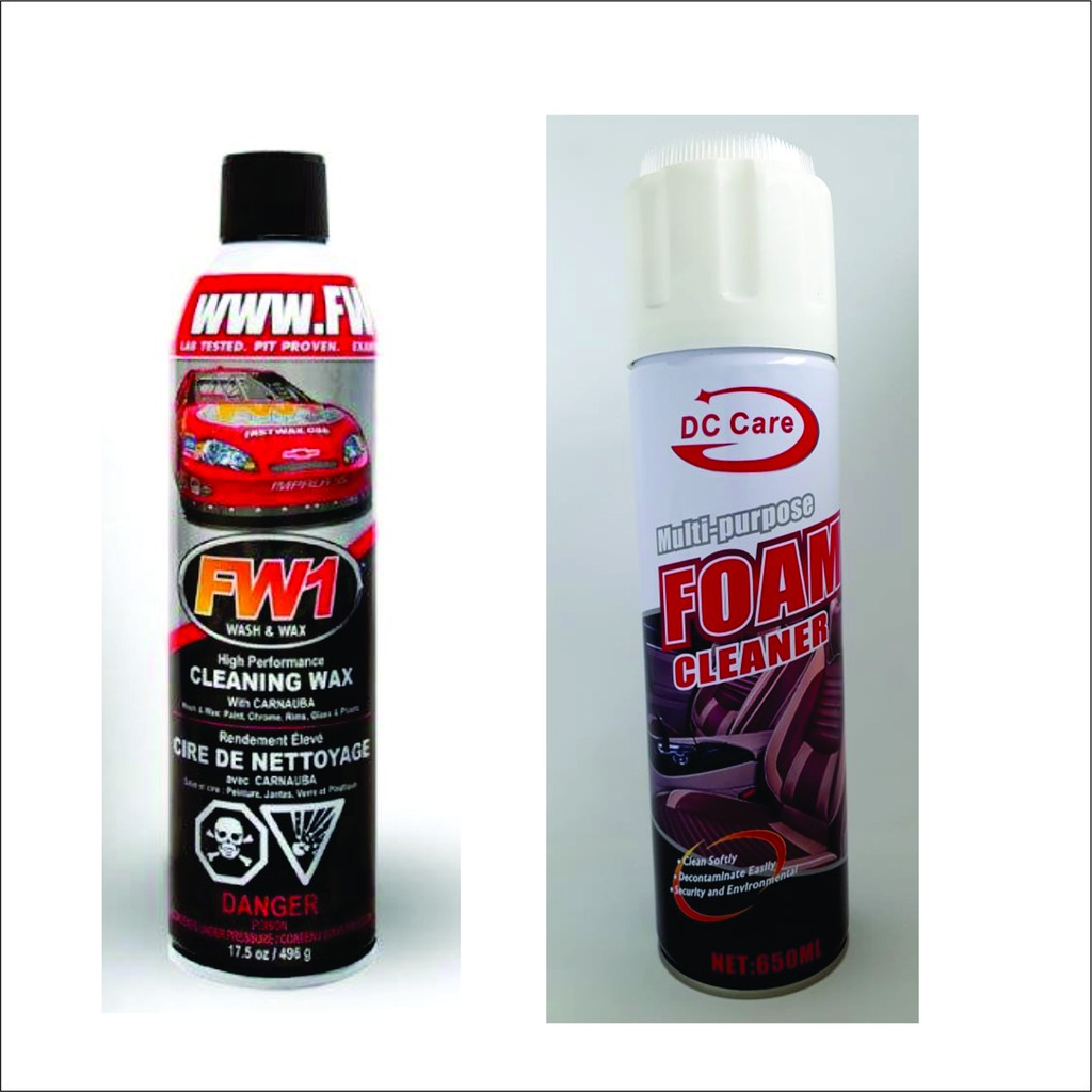 Ready Stock】☏❀FW1 Cleaning Wax 496g with Dc care foam cleaner 650ml