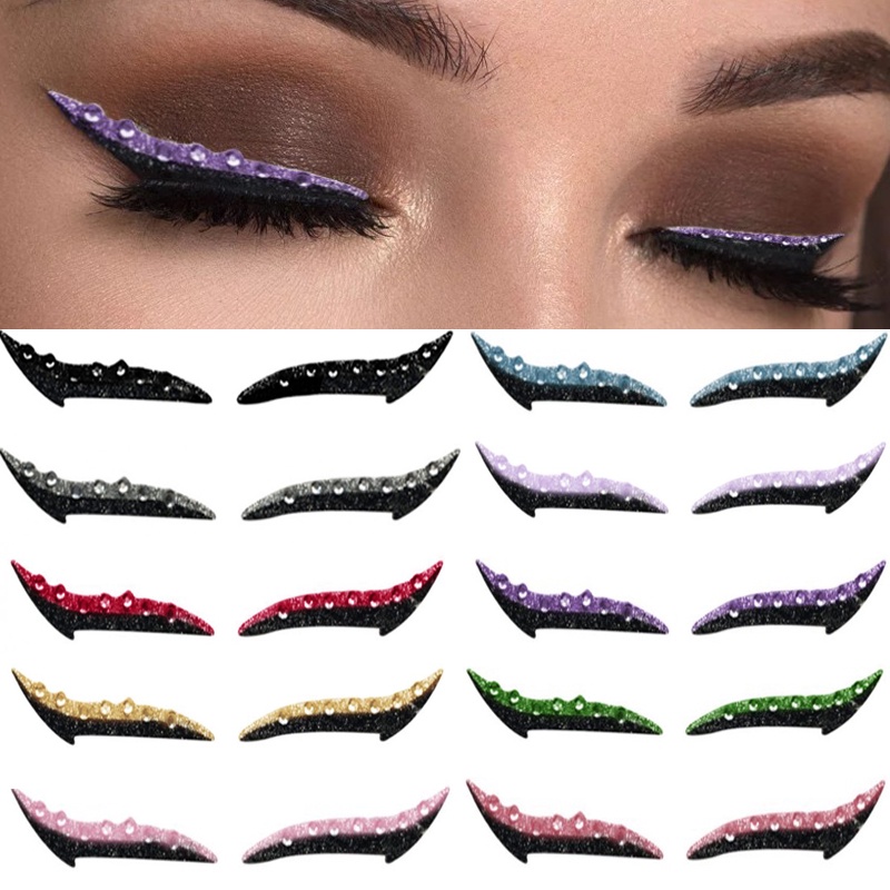 Eye Liner Sticker Diamond Eyeliner Sticker Waterproof Eyeliner Super Flash Stage Party Nightclub