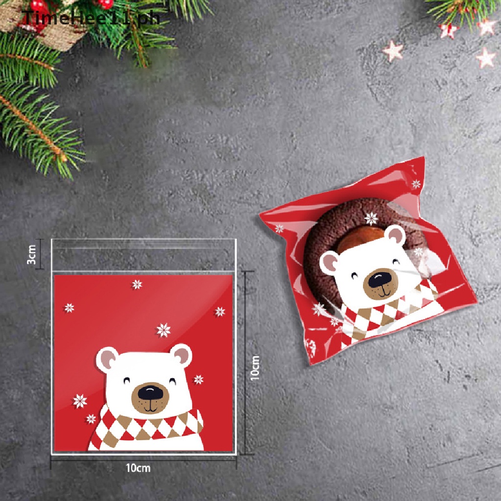 TIMEHEE 100pcs New Year Christmas Stocking Boots Cookies Packaging Bags ...