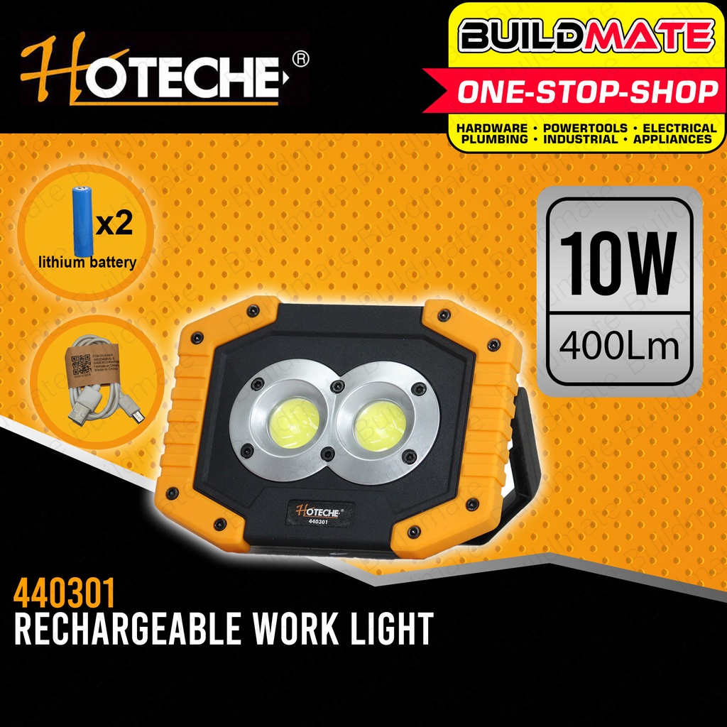 HOTECHE Flooding 10W LED Rechargeable Work Lamp LIGHT HTC-440301 ...