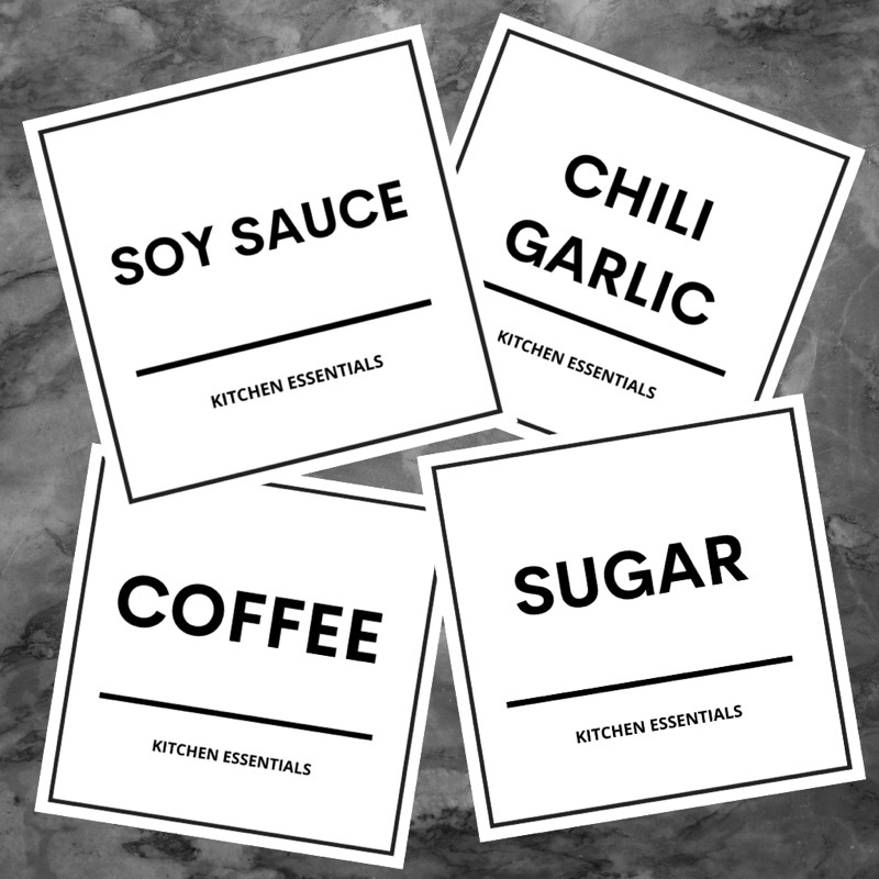 Minimalist Pantry/Bath Labels - High quality waterproof matte vinyl ...