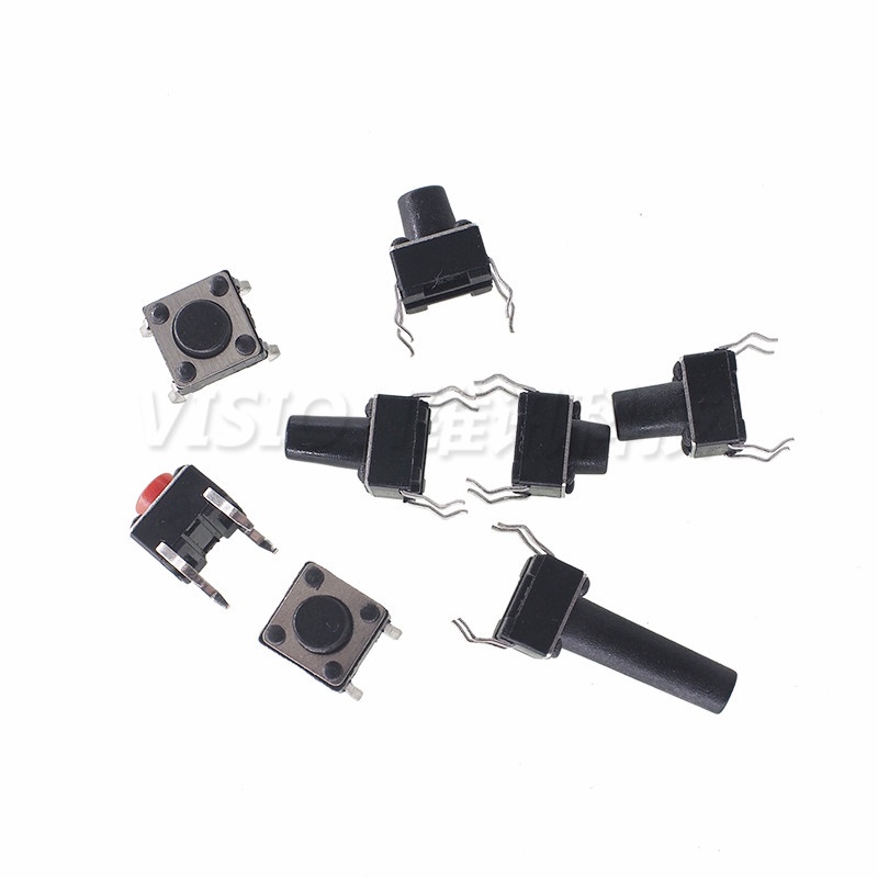 ((50-100pcs Package) 6 * 6 Straight Plug-In Touch Switch 6 * 6 * 4.3/5 ...