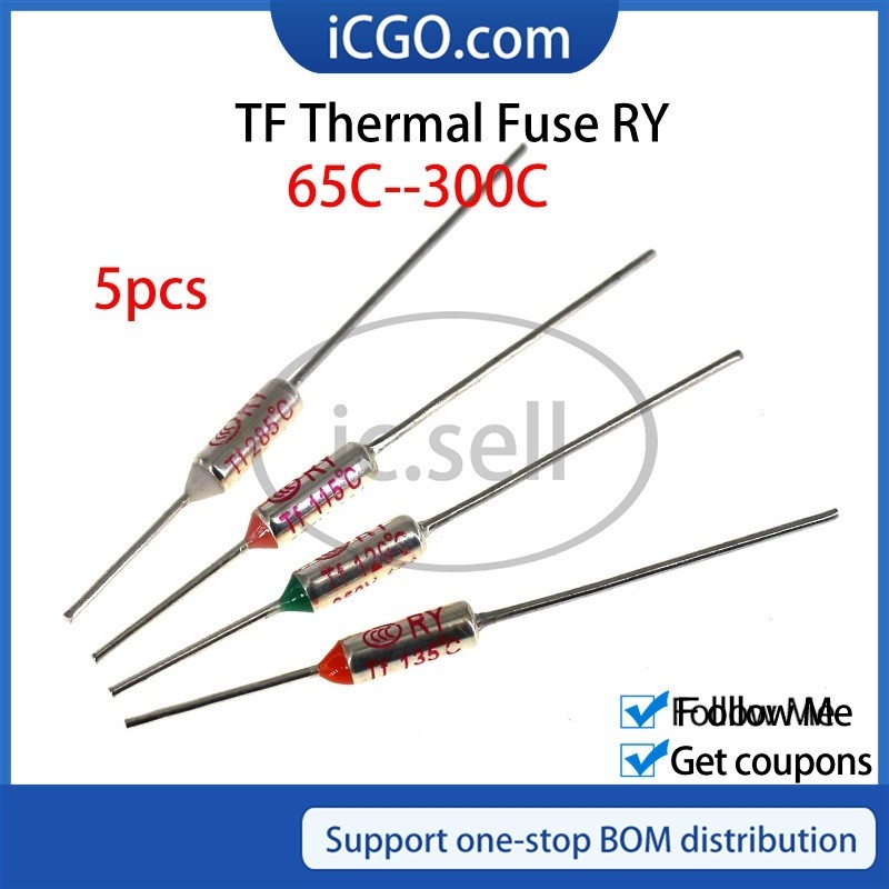 TF Thermal Fuse RY 10A 15A 250V Temperature 157C 165C 167C 172C 175C 185C 192C 200C 216C 227C
