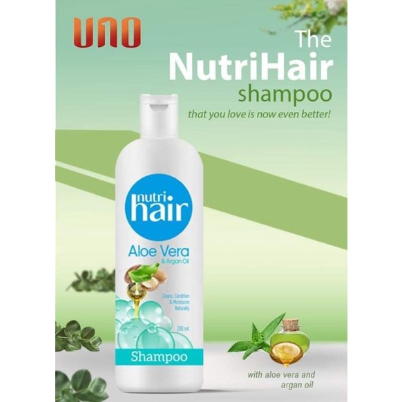 UNO NUTRIHAIR SHAMPOO NEW PACKAGING AND IMPROVED NUTRIHAIR SHAMPOO WITH ...
