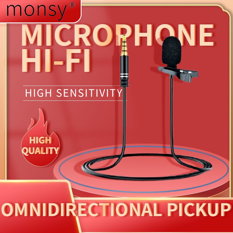 Microphone Equipment Noise Reduction Audio Recording Lapel Microphone