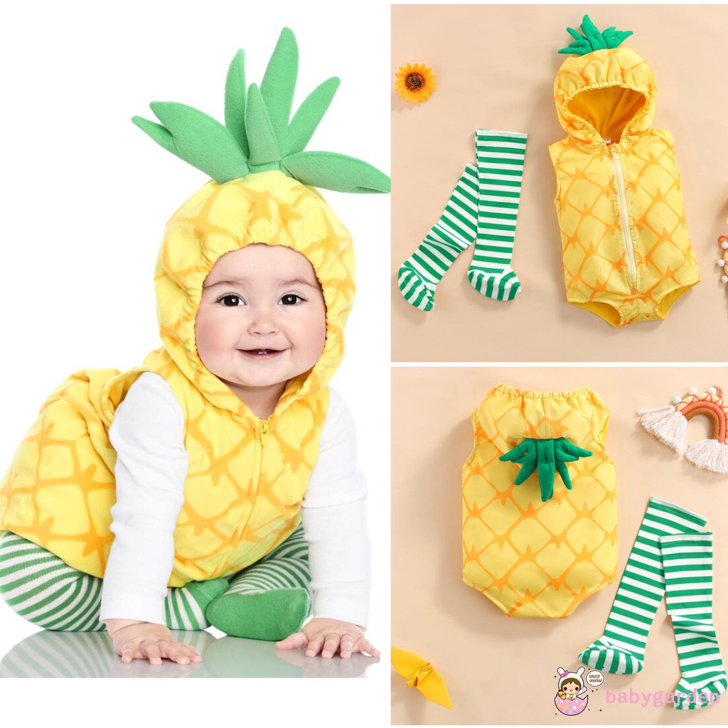 (Babygarden)Unisex Baby Clothes Pineapple Shaped Stage Performance Zip