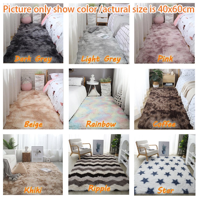 JHVN Fluffy Rugs Shaggy Dining Room Floor Home Bedroom Carpet Desktop ...