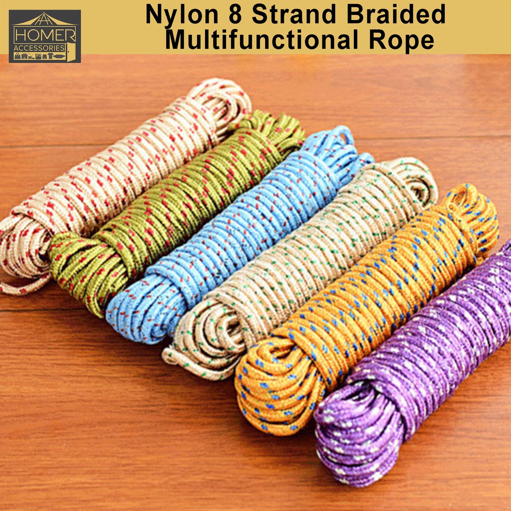 Homer Nylon 8 Strand Braided Multifunctional Rope | Shopee Philippines