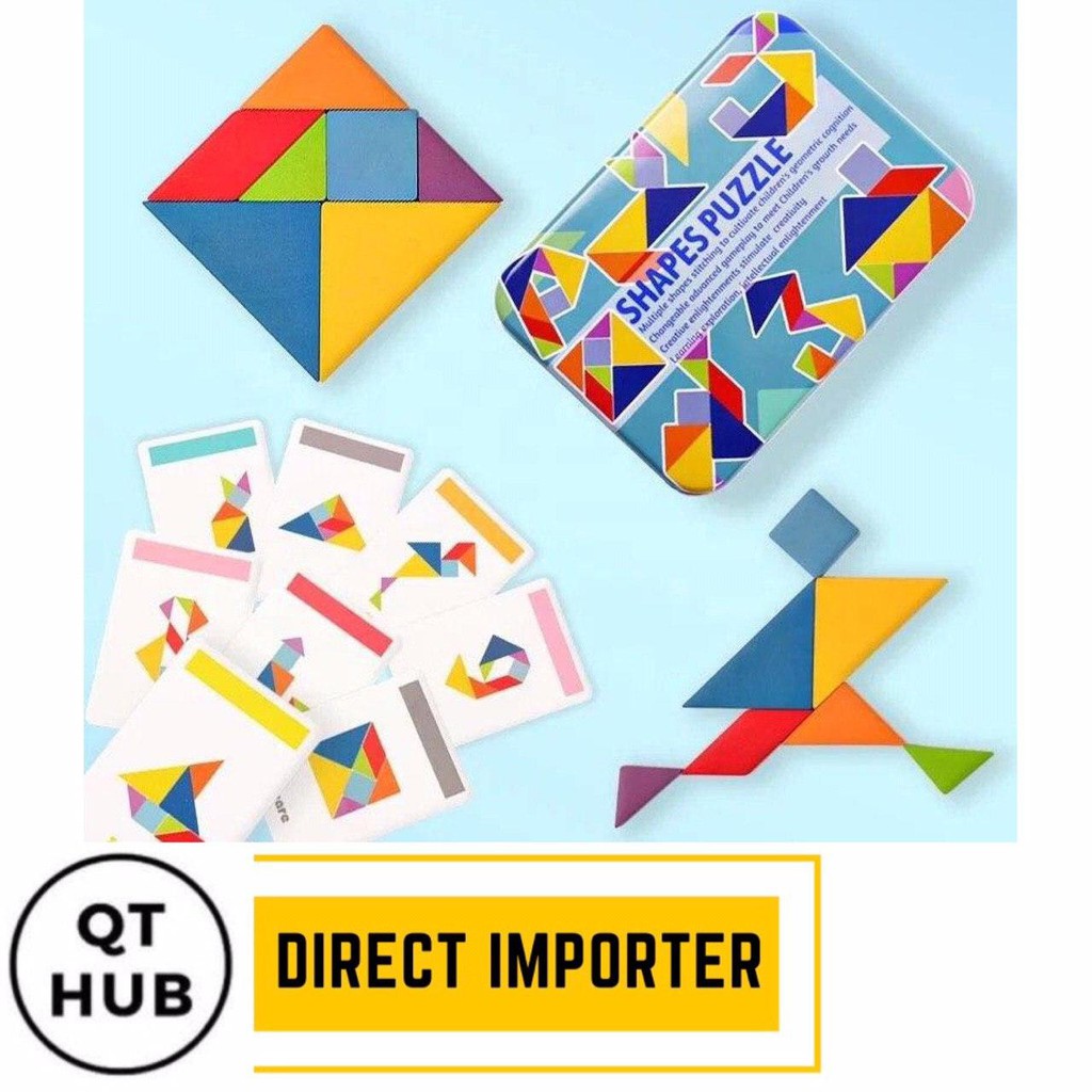 Wooden Tangram puzzle | Shopee Philippines