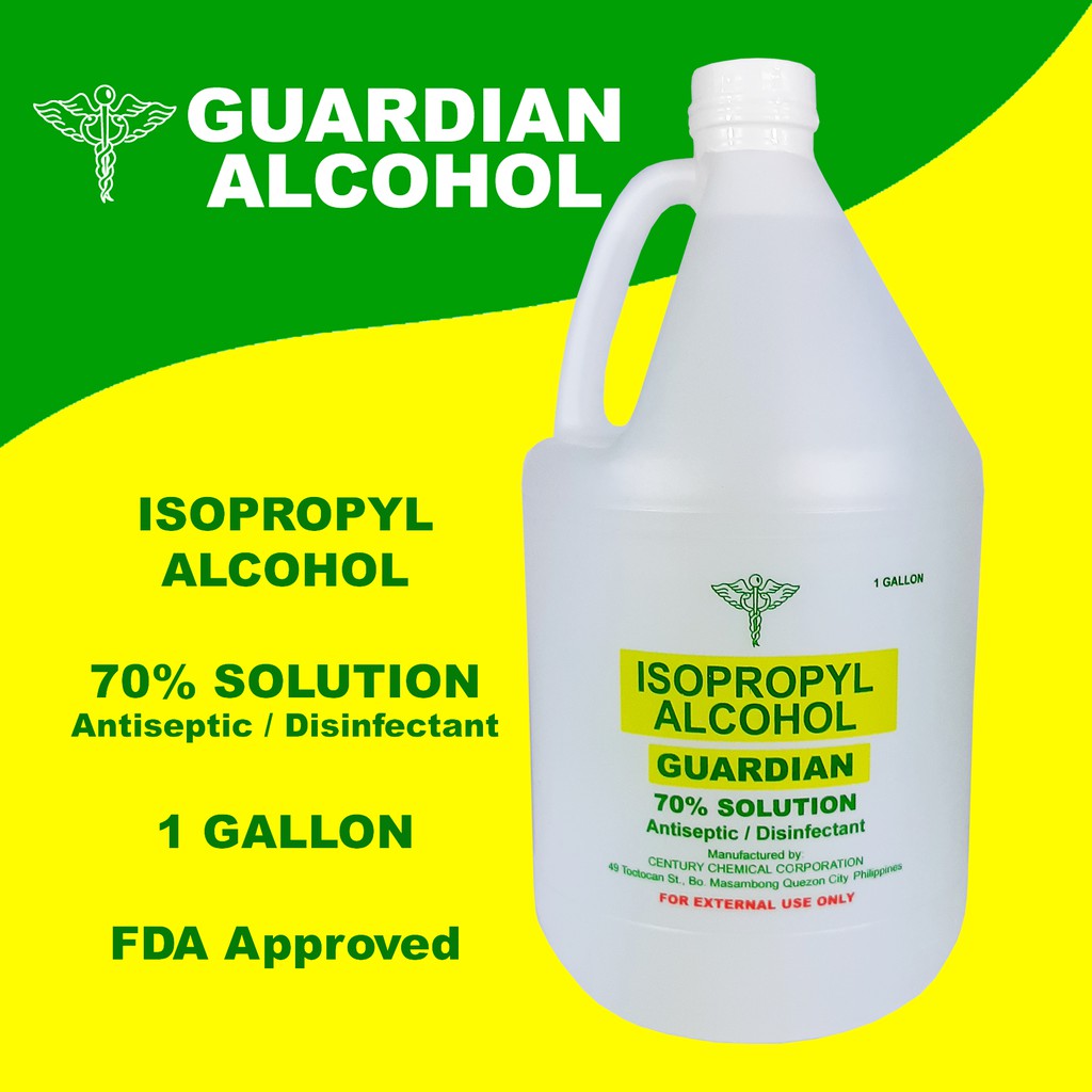 Guardian Alcohol Isopropyl 1 Gallon 70% Solution Authentic | Shopee ...