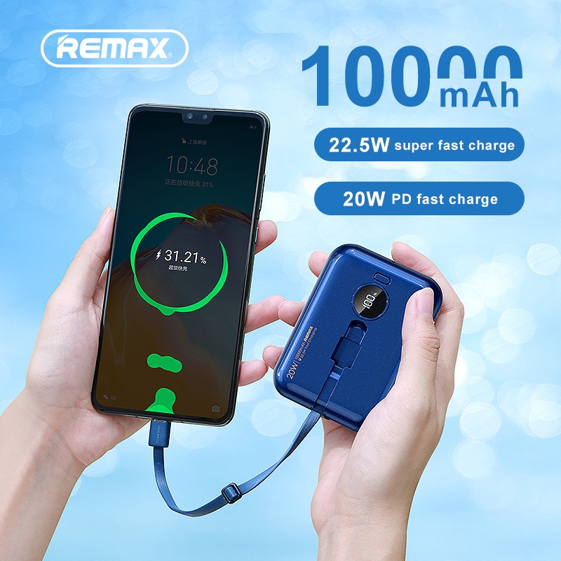 Remax MIni Powerbank 10000mAh Power Bank 20W+22.5W PD+QC Fast Charging ...