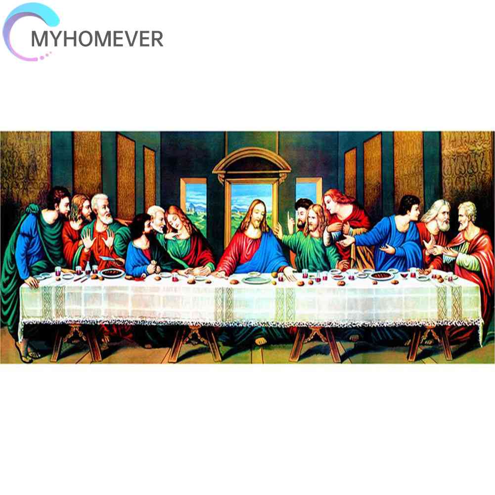 The Last Supper Oil Paint By Numbers Kits Canvas Picture Wall Art DIY