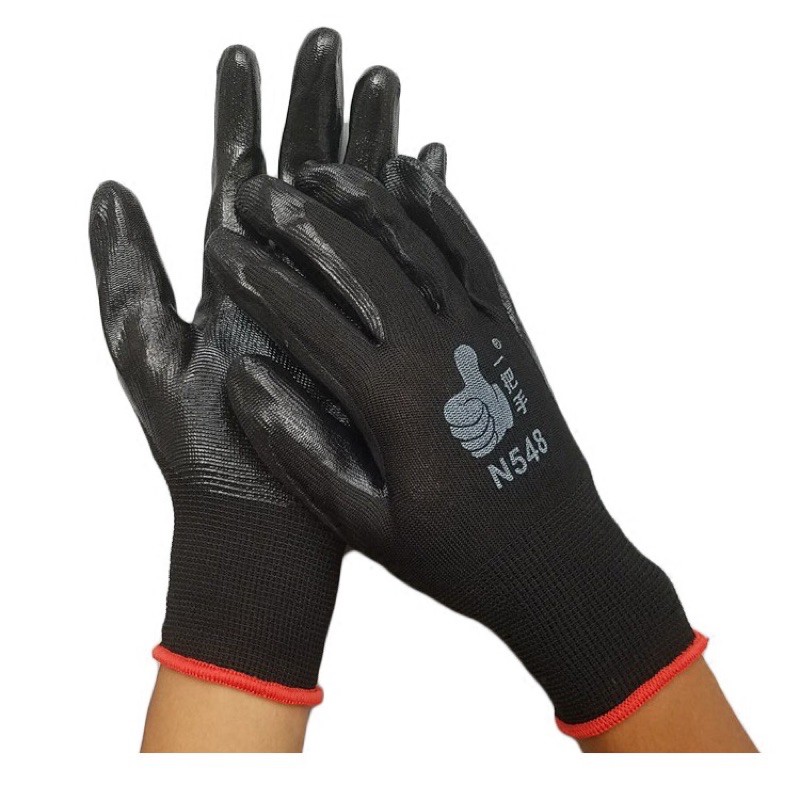 Black cotton hot sale gloves