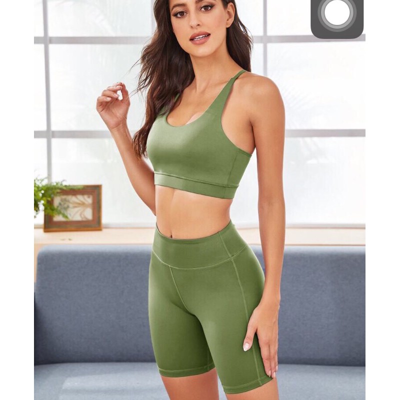 Biker Shorts + Sports Bra Set