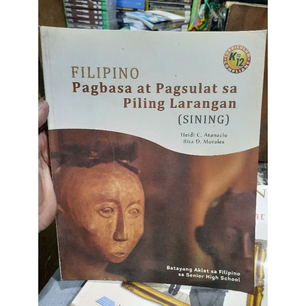 Filipino Pagbasa At Pagsulat Sa Piling Larangan (Sining) | Shopee ...