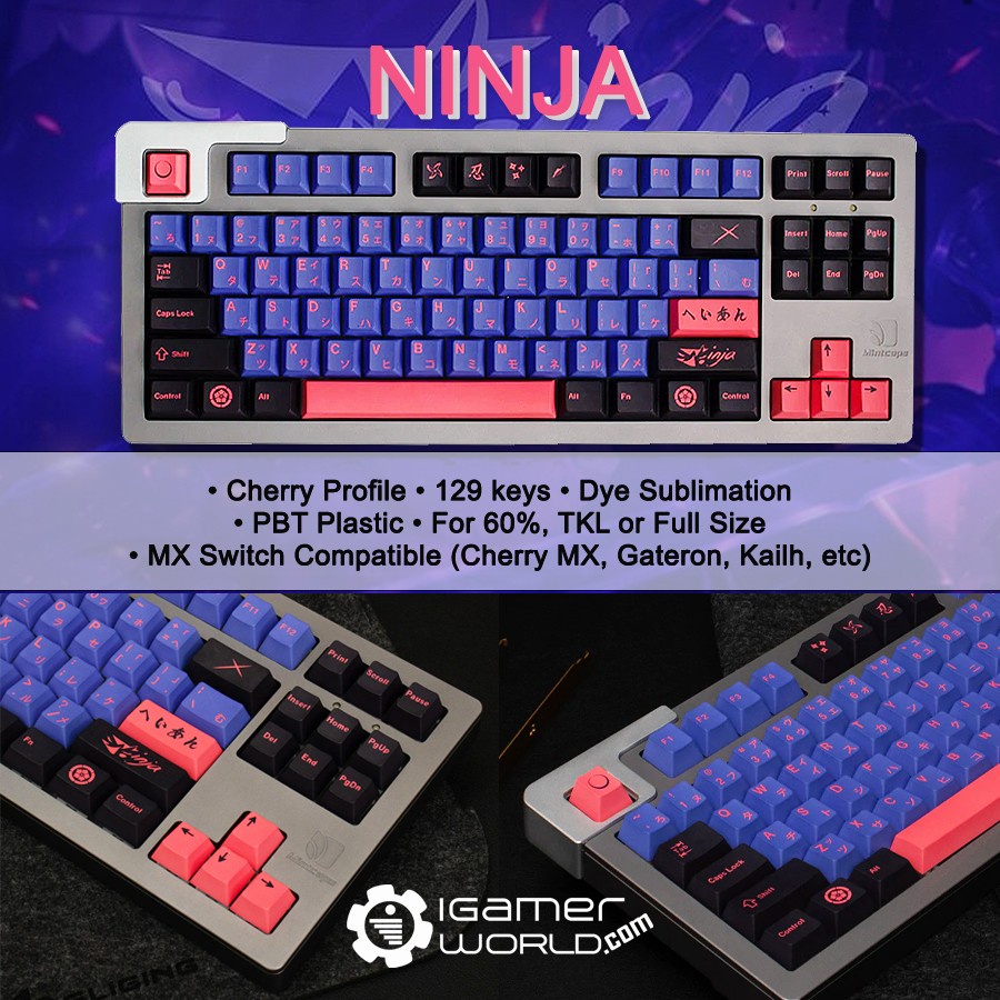 Titan Nation Ninja Keycaps PBT Dyesub for Mechanical Keyboard | Shopee ...