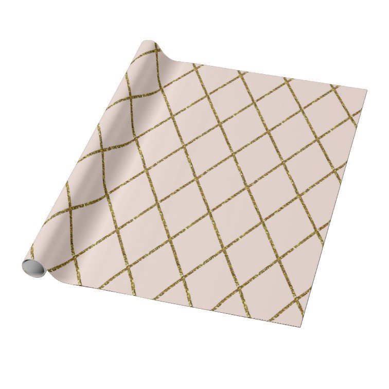 Personalized Wrappers - Geometric Diamonds (Gold and Peach) By Wrapup ...