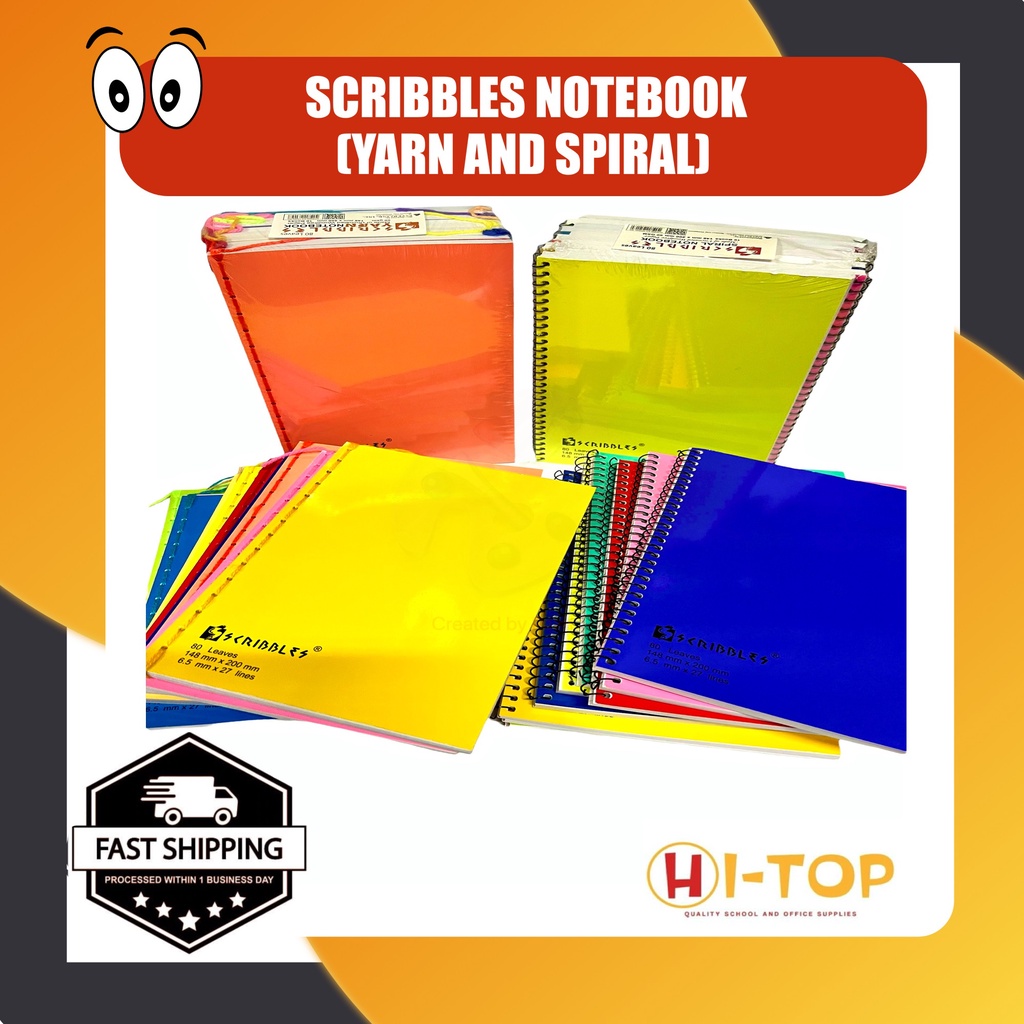 Scribbles Notebook Spiral / Writing / Yarn Notes 80Leaves Sold per Ream