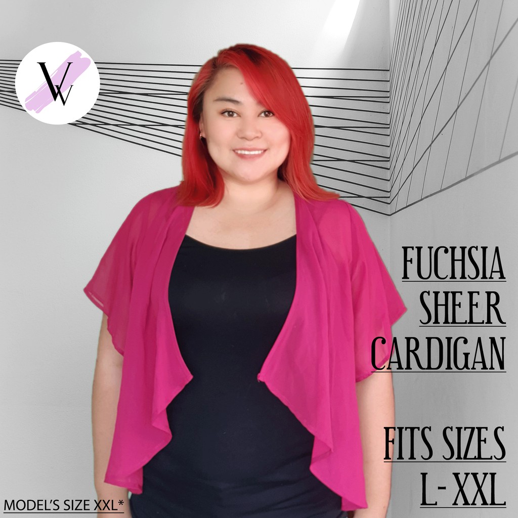 Sheer cardigan hot sale plus size