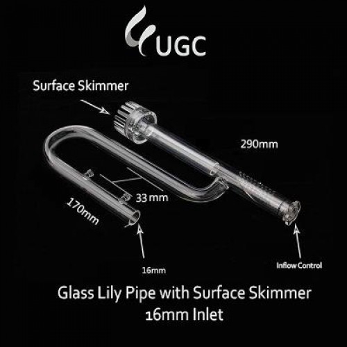 Scape Depot Glass Lily Pipe Inlet with Surface Skimmer(Aquascape