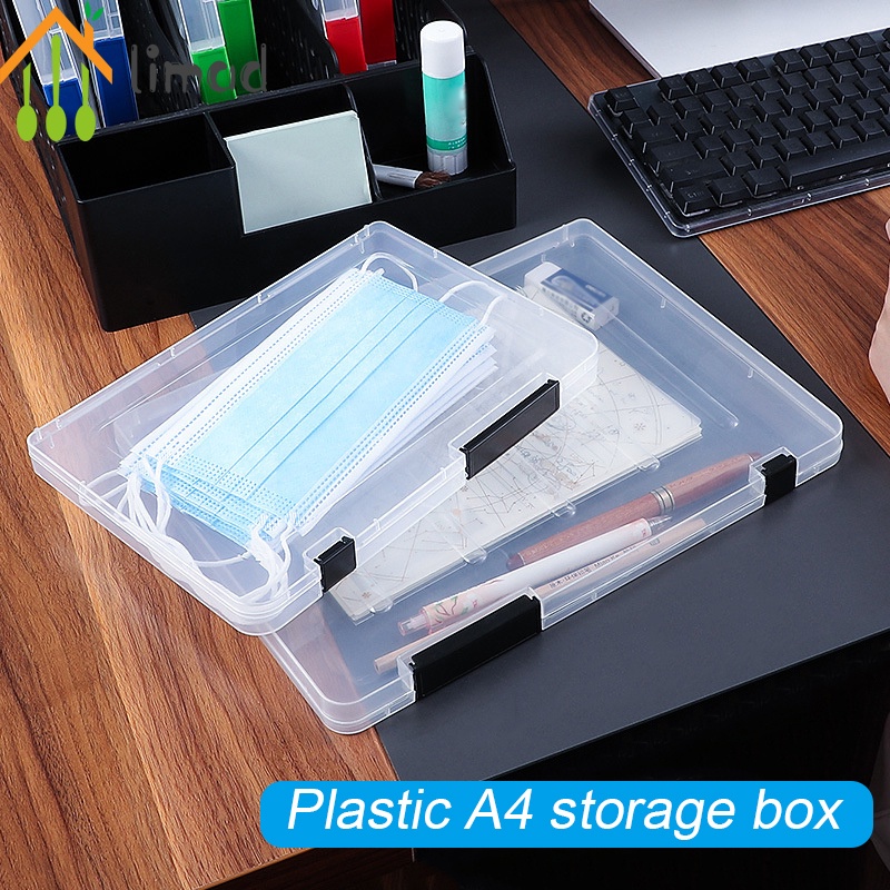tiktok Clear Portable Project Case File Paper Storage Box Documents ...