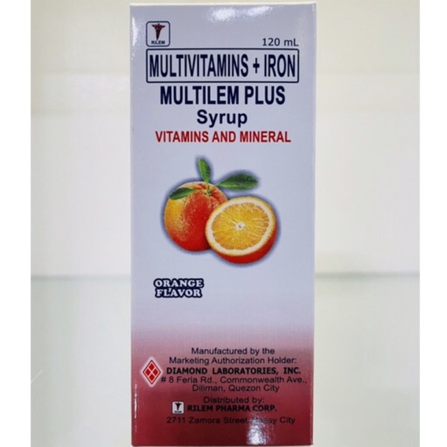 MULTILEM PLUS 120ml (Multivitamins + Iron) Shopee Philippines