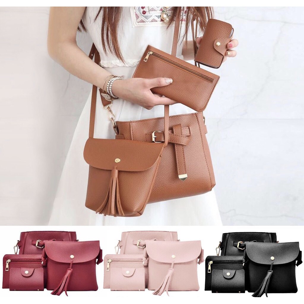 SHOPEE LOWEST PRICE LBC COD 4in1 korean fashion bag Shopee