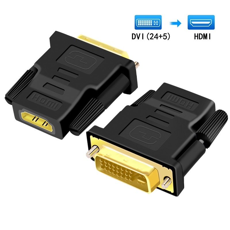 Benosem Gold Plated Dual Link DVI-I To HDMI Converter 1080P For TV