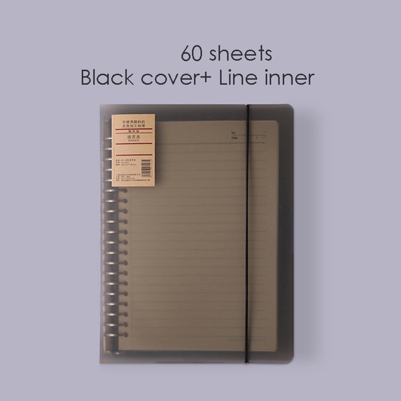 A4 A5 Loose Leaf Notebook Refillable Blank/Line/Grid/Cornell Inner ...