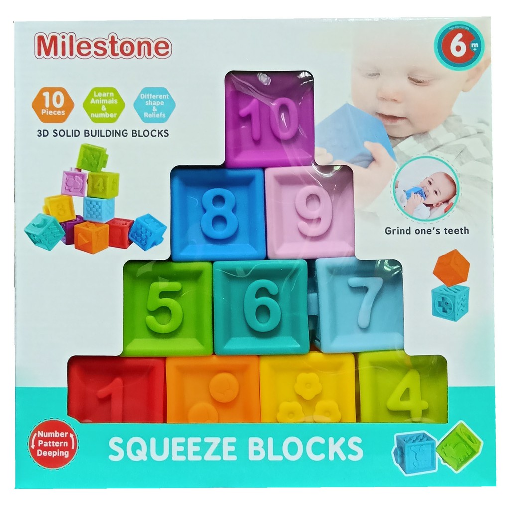 Stacking blocks hot sale milestone