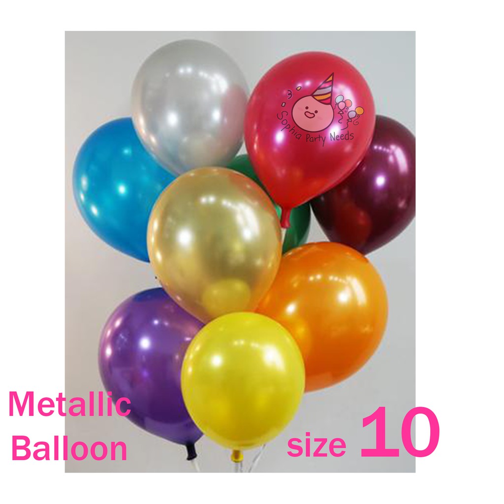 100 pcs Medium Size 10” inches Rubber Latex Balloon Plain Regular ...