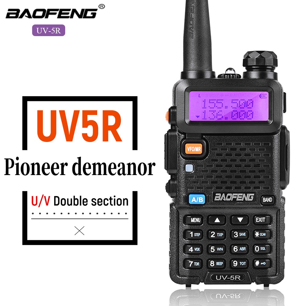 2pcs Baofeng Walkie Talkie Uv 5r Two Way Dmr Cb Ham Radio Station Uv 5r Walkie Talkies Vhf