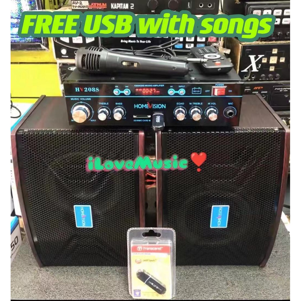 HOMEVISION/Lexing (speaker & amplifier) 200watts with BT/USB/FM FREE ...