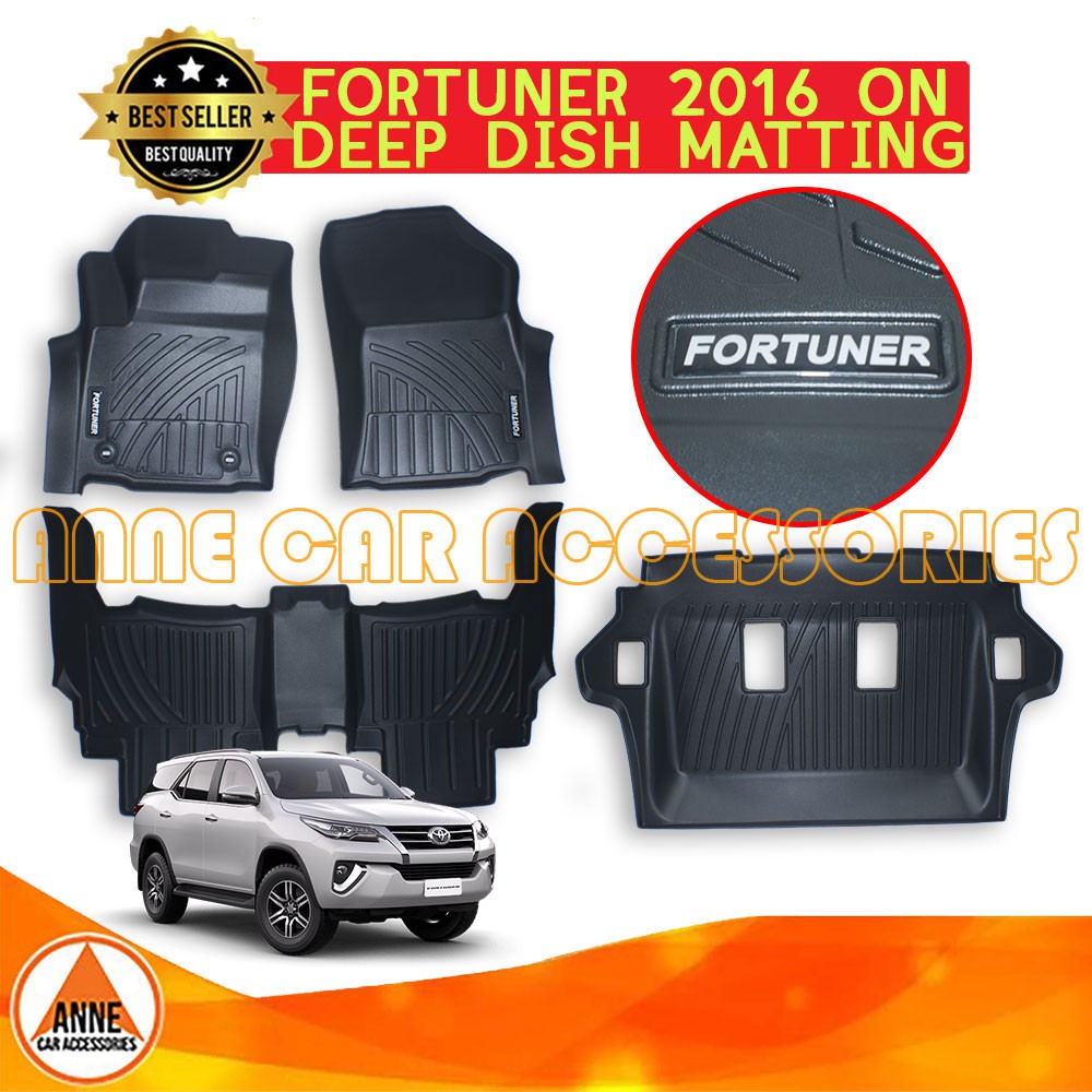 TPE Car Deep Dish Matting for Toyota Fortuner 2016 2023 Model OEM Car