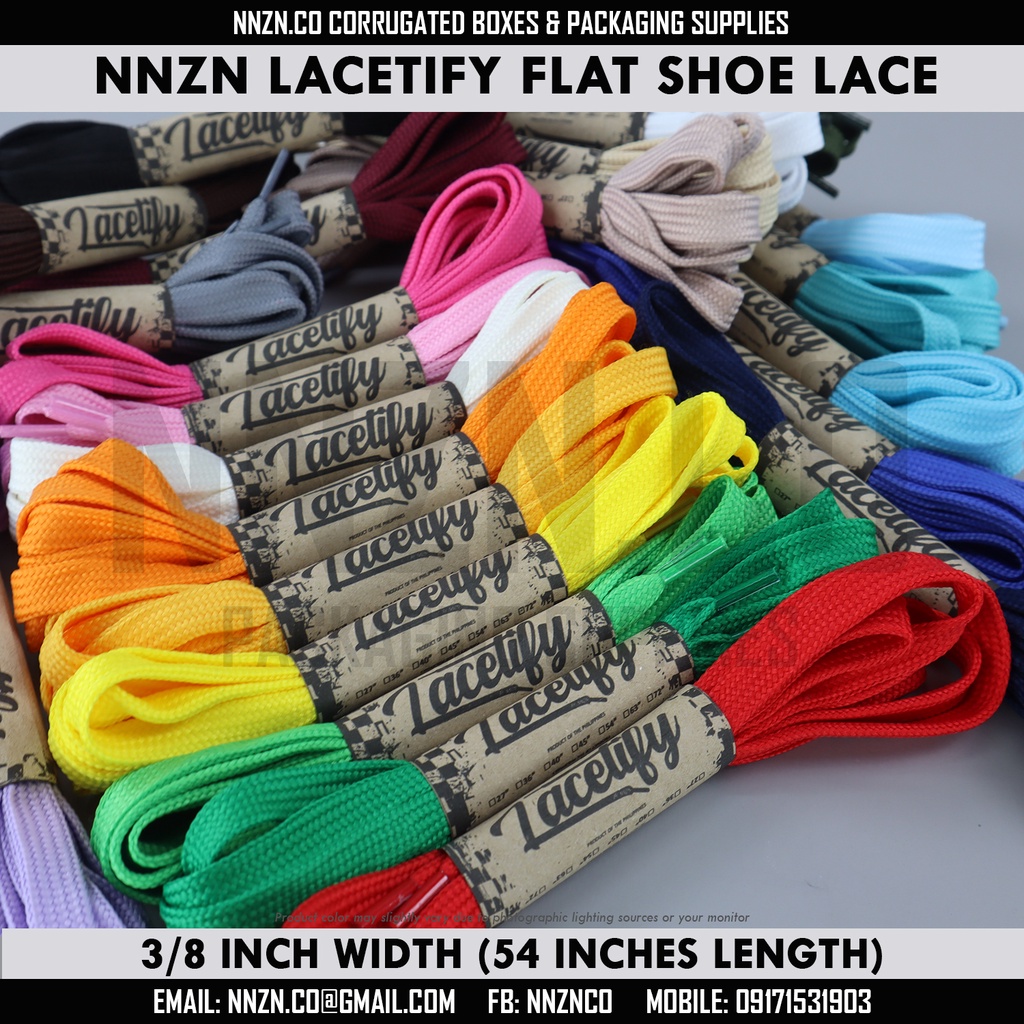 NNZN PremiumQuality Colored Flat Shoelace Lacetify Classic Shoe laces