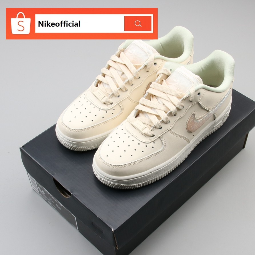 100 Original Nike Air Force 1 Low Beige Air Cushion Casual Sneakers Shoes For Men Women Shopee Philippines