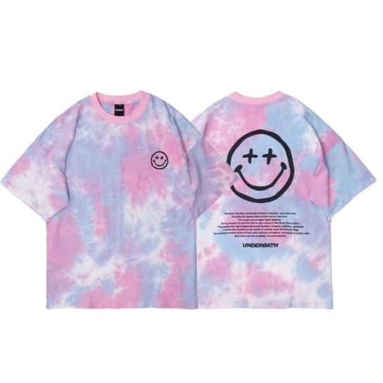 2021 summer new ins tide brand tie-dye smiley face printing short