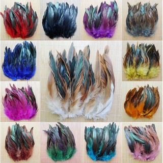 50Pcs 13-20cm Natural Beautiful Cock Rooster Tail Feathers for DIY Clothes  Decor
