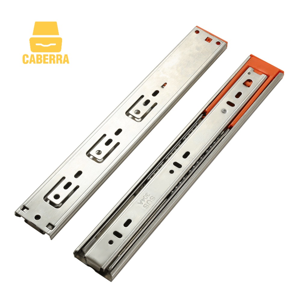 Stainless Steel Rebound Drawer Slide Rail Damping Buffer Three-section ...