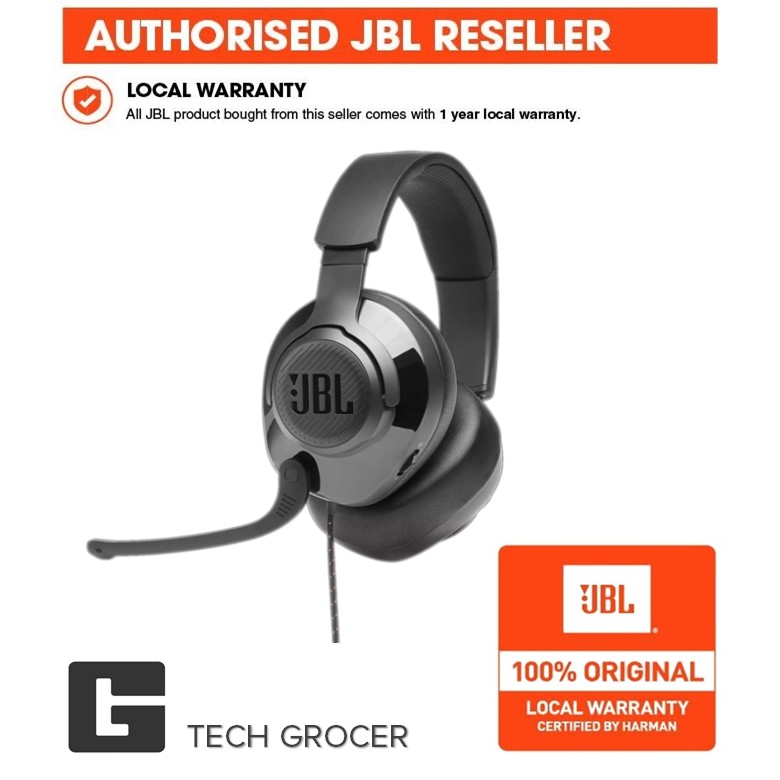 JBL Quantum 200  Wired Gaming Headphones