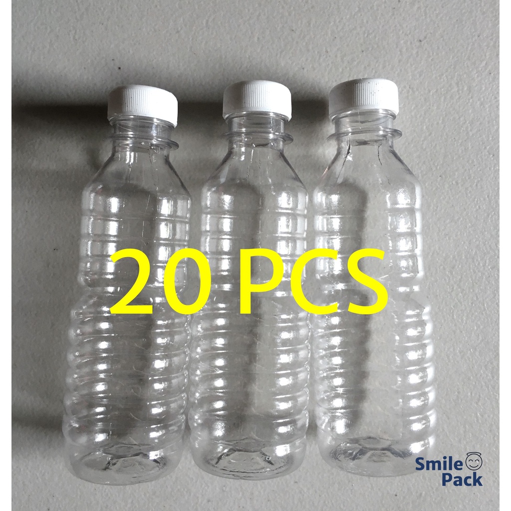 250ml PET Plastic Bottle with Caps - 20 PCS for Mineral Water, Juice ...