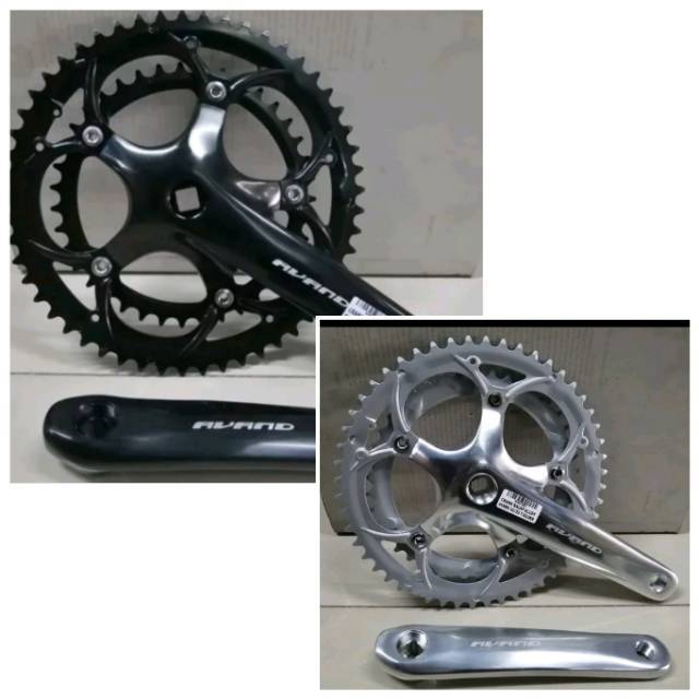 CRANK GIR AVAND DUAL CHAINRING 53-39T l CRANK RACING SELI AVAND 53-39T ...