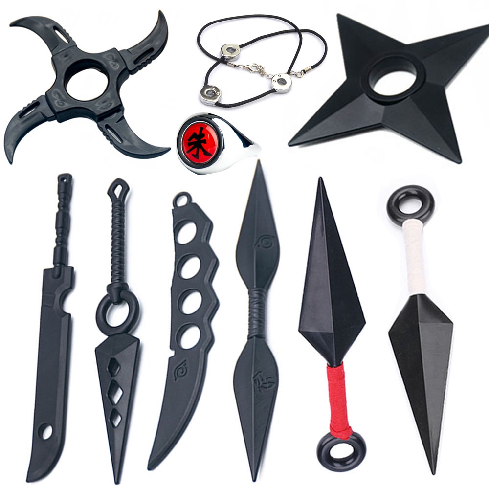 Naruto Weapon Plastic Kunai Naruto Cosplay Accessories Ring Cartoon ...