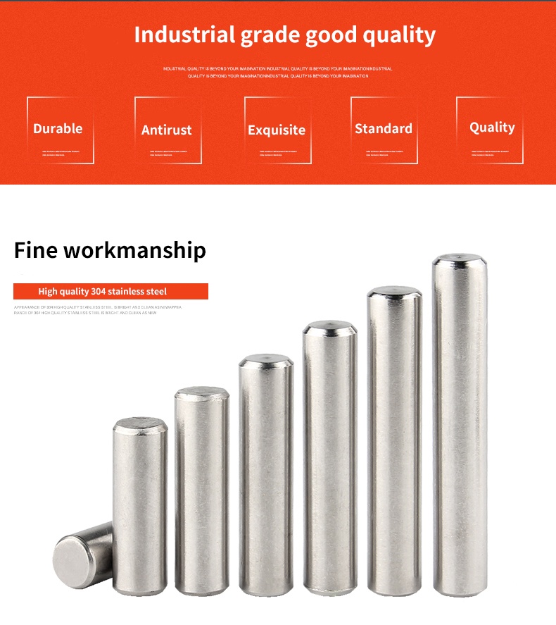 【WDY】Dowel pins M1.5/M2/M3/M4 SUS304 cylindrical pin locating pin fixed ...